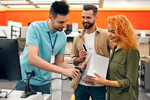 POS-werkplek in retail