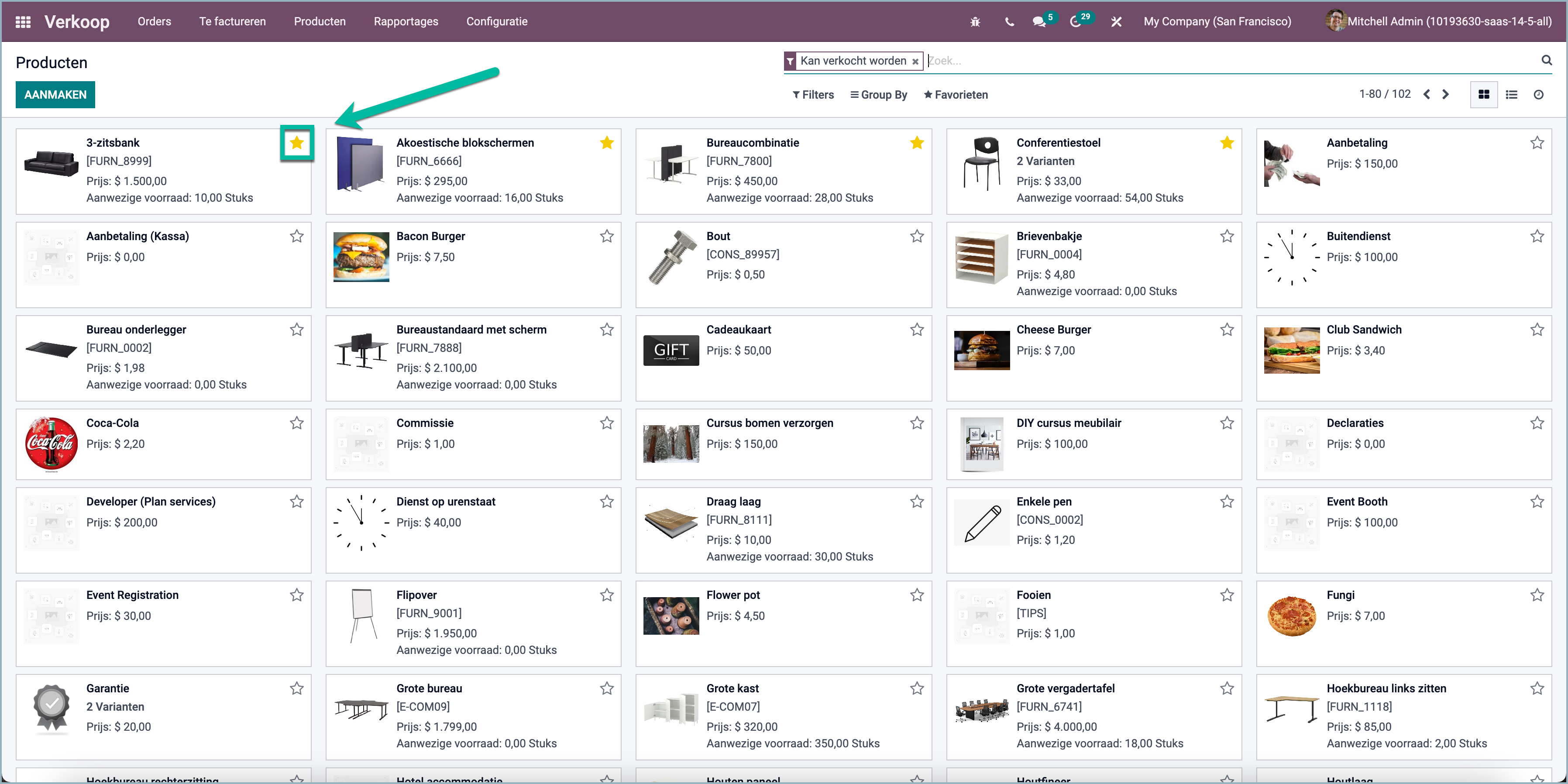 Odoo Favorite Products - Odoo Experts
