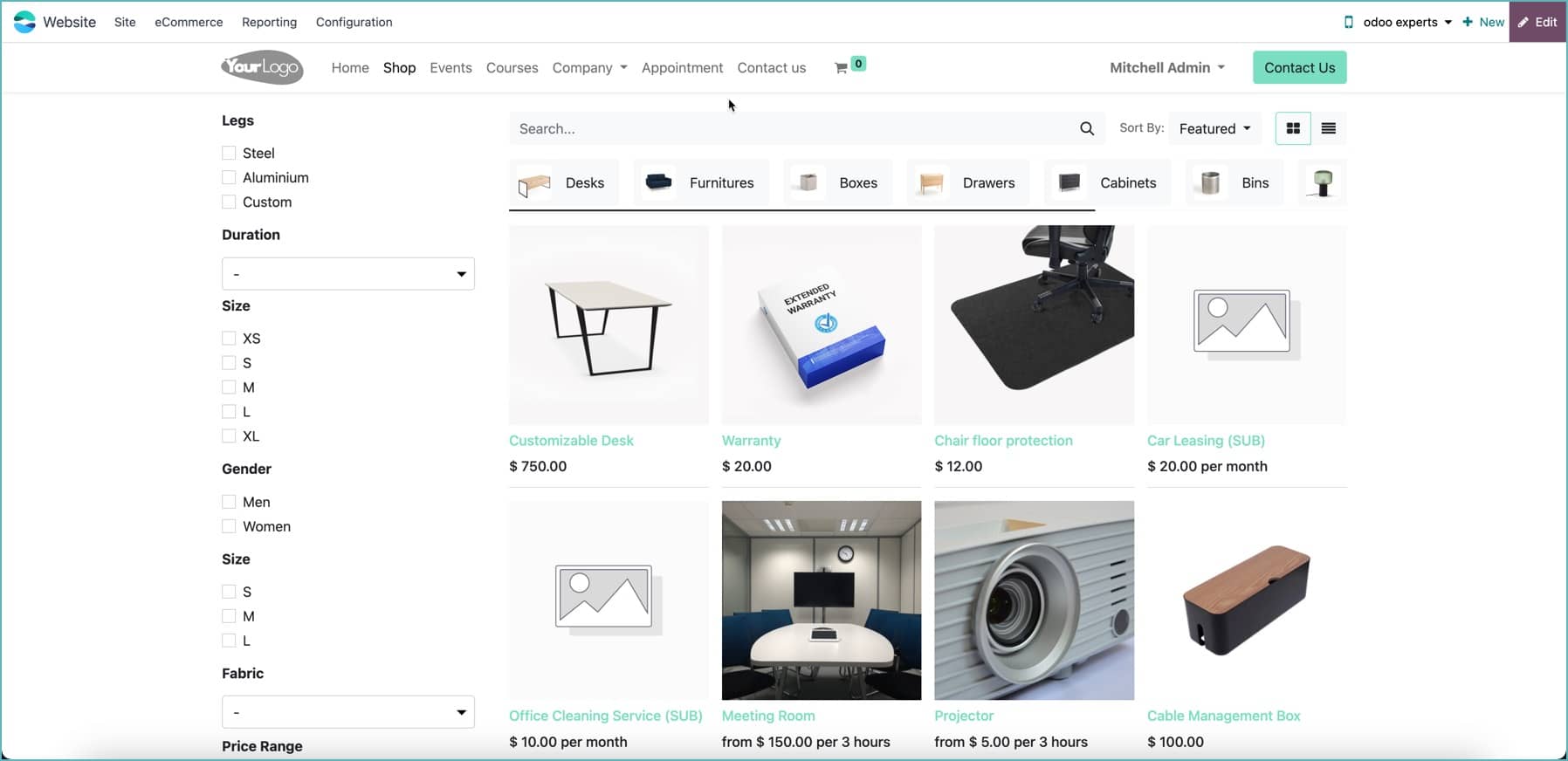 Create an Odoo Webshop