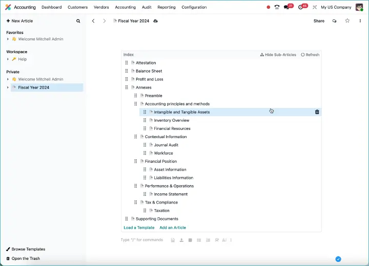 Odoo Audit Trail in kennisbank