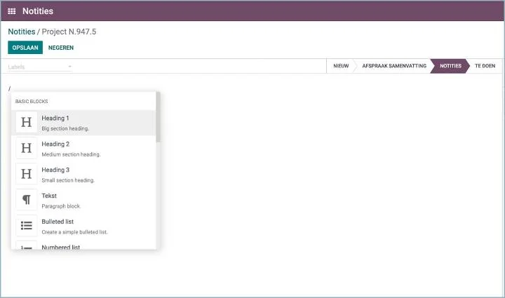 Odoo - Alle tekstvelden zijn nu HTML
