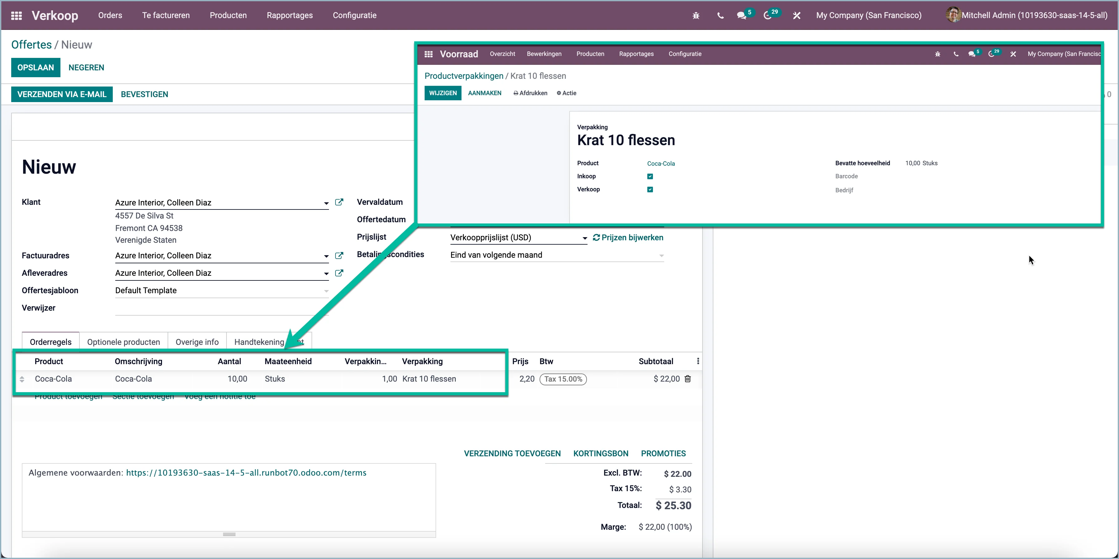 Odoo Verbeterde productverpakkingen