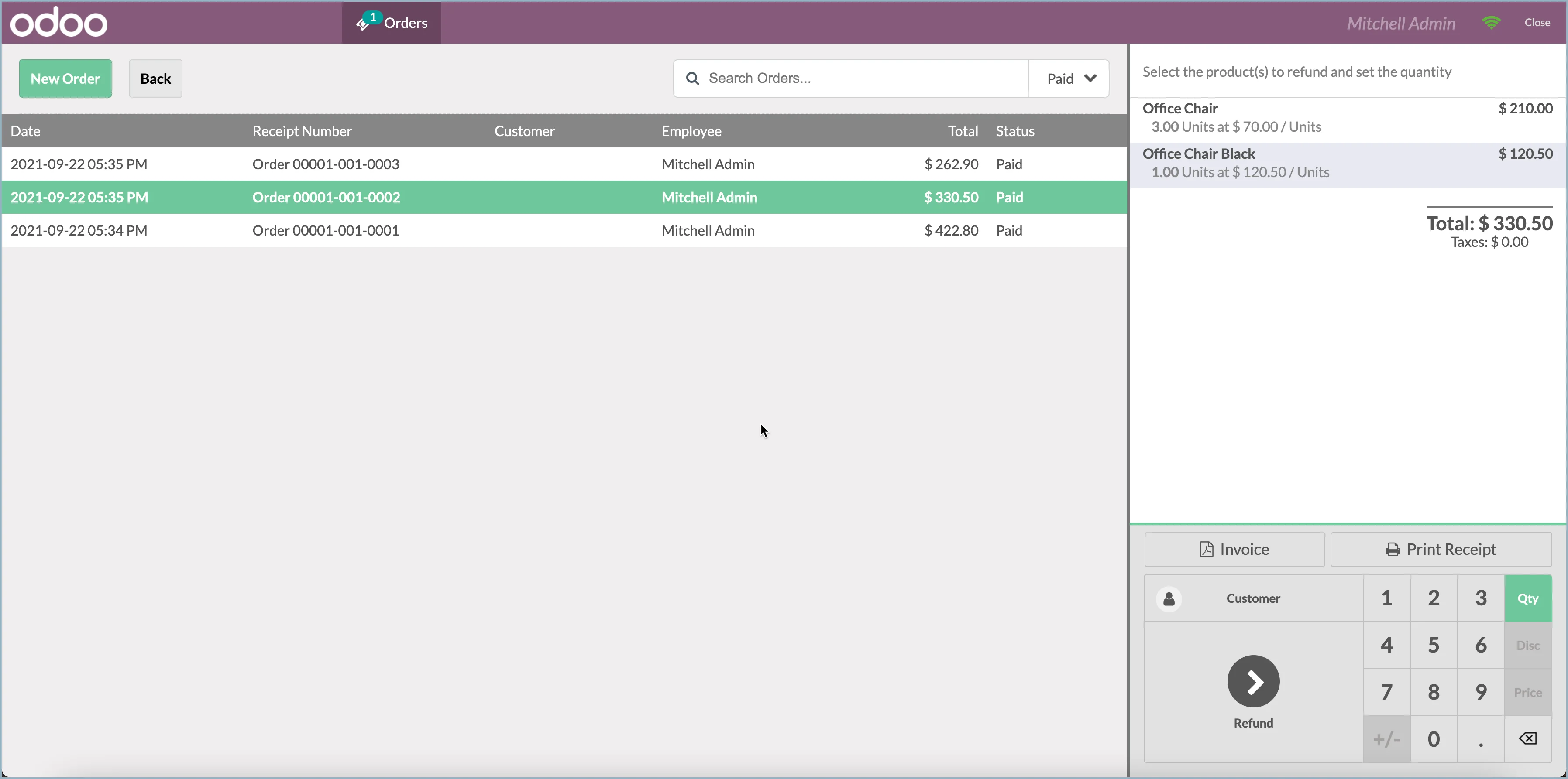 Odoo - Verwerk nu retour gebrachte producten