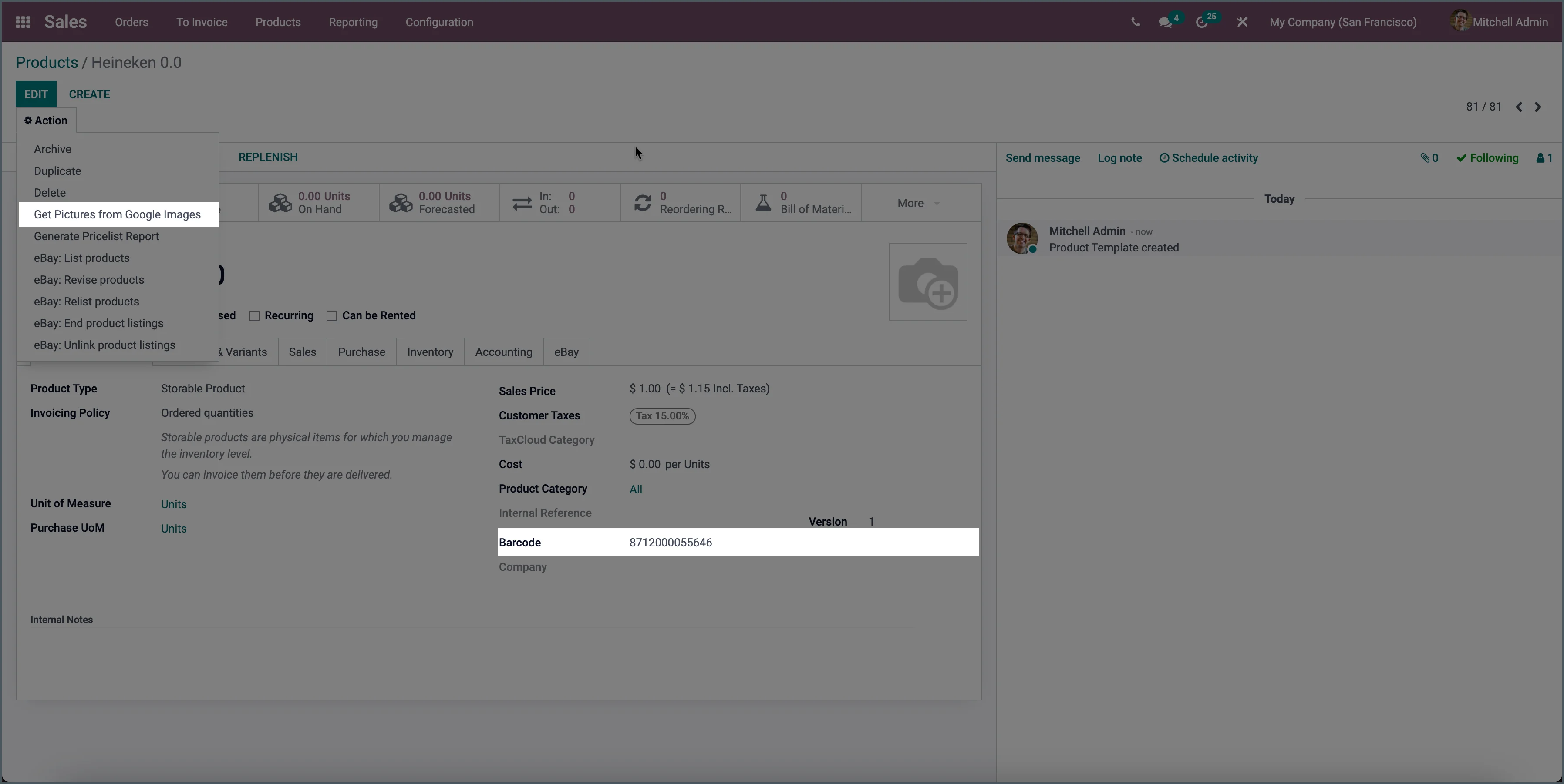 Odoo Google productafbeeldingen